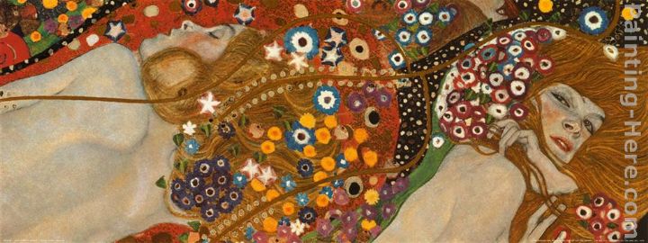 Water Serpents Detail painting - Gustav Klimt Water Serpents Detail art painting